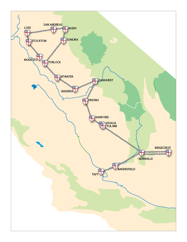 Tour Against Trafficking Route Map